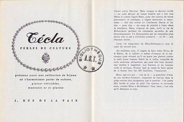 Les programmes de Théatre de l\