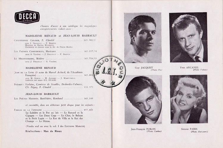Les programmes de Théatre de l\