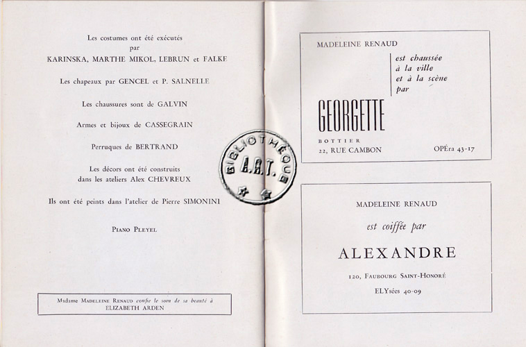 Les programmes de TThéatre de l\