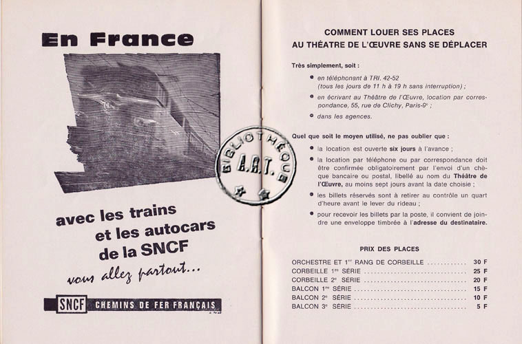 Les programmes de Théatre de l\