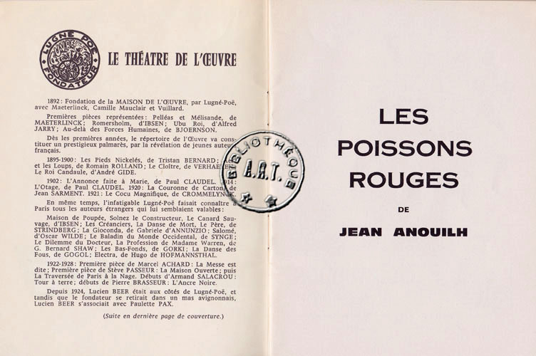 Les programmes de Théatre de l\