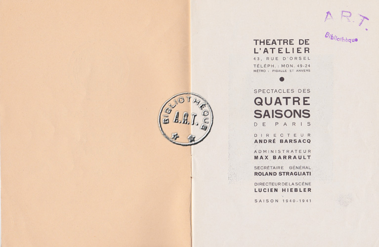 Les programmes de Théatre de l\