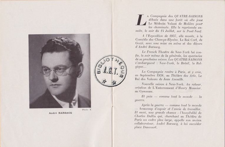 Les programmes de Théatre de l\