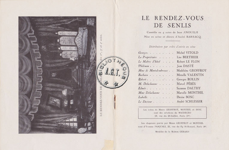 Les programmes de Théatre de l\