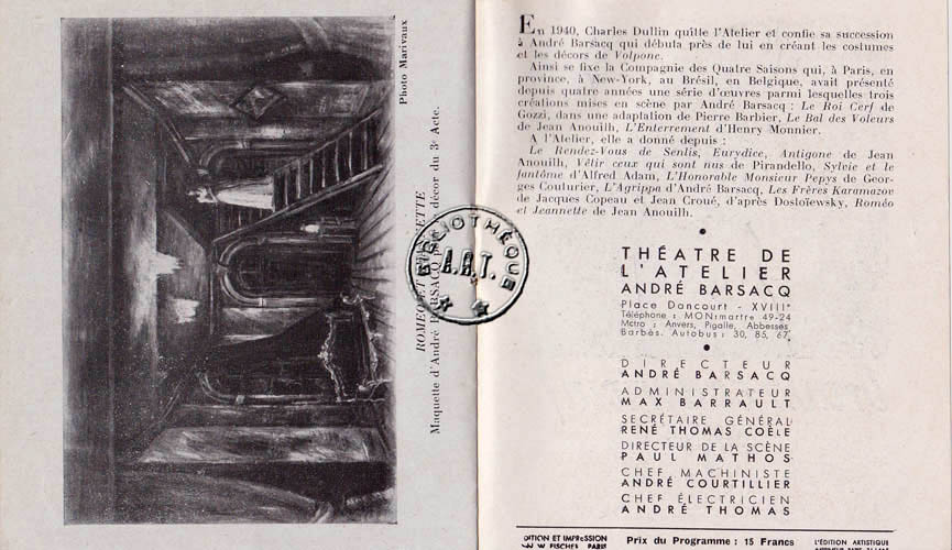Les programmes de Théatre de l\