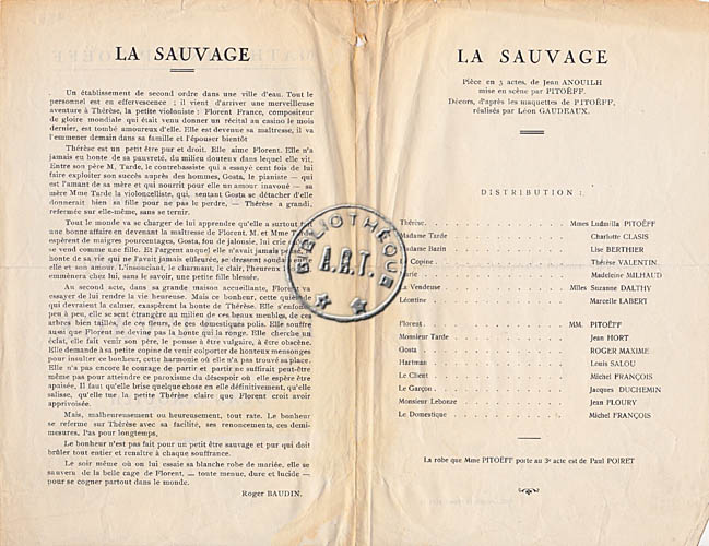 Les programmes de Théatre de l\