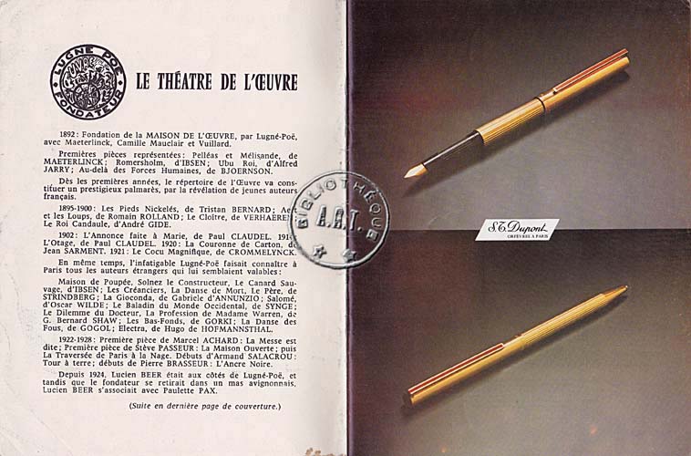 Les programmes de Théatre de l\