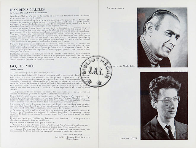 Les programmes de Théatre de l\