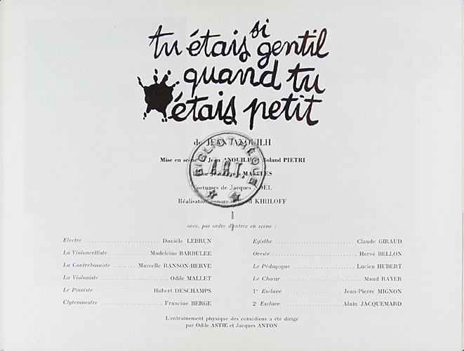 Les programmes de TThéatre de l\