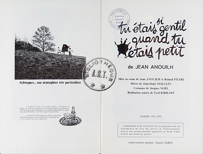 Les programmes de Théatre de l\