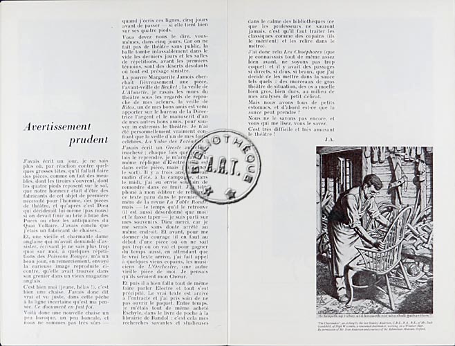 Les programmes de Théatre de l\