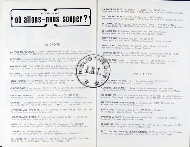 Les programmes de Théatre de l\