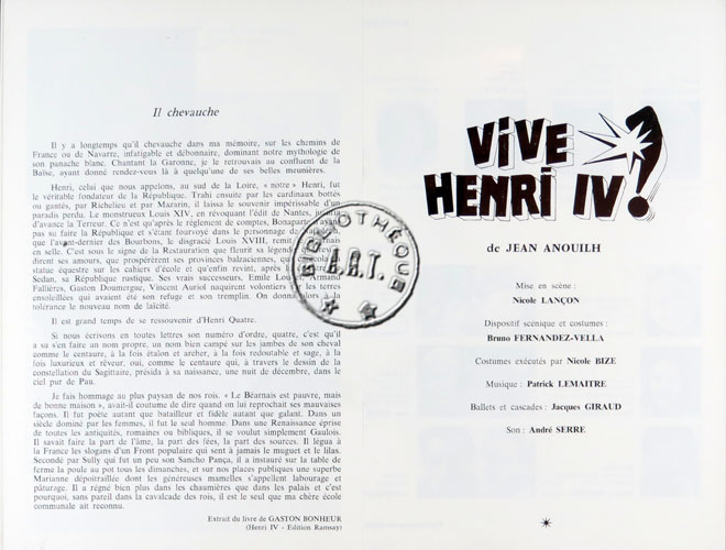 Les programmes de Théatre de l\