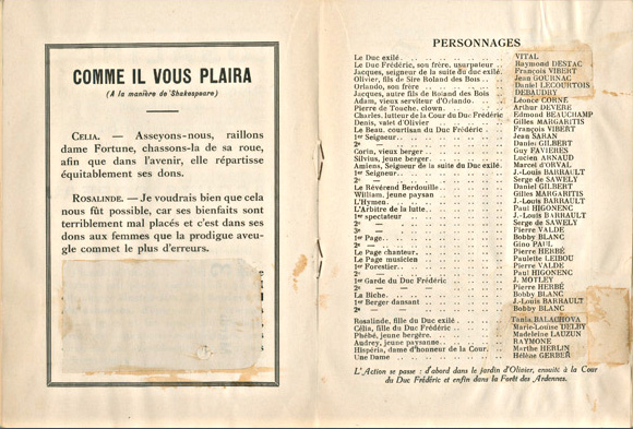 Les programmes de Théatre de l\