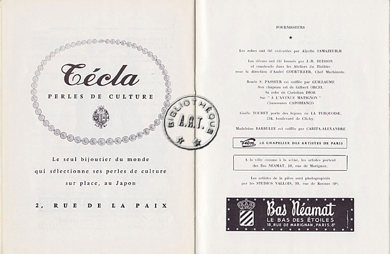 Les programmes de Théatre de l\