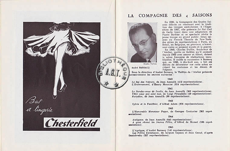 Les programmes de Théatre de l\