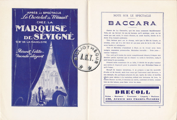 Les programmes de Théatre de l\