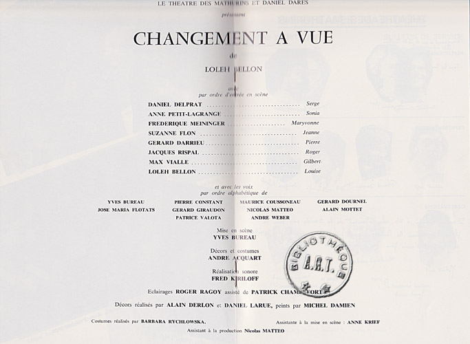 Les programmes de Théatre de l\