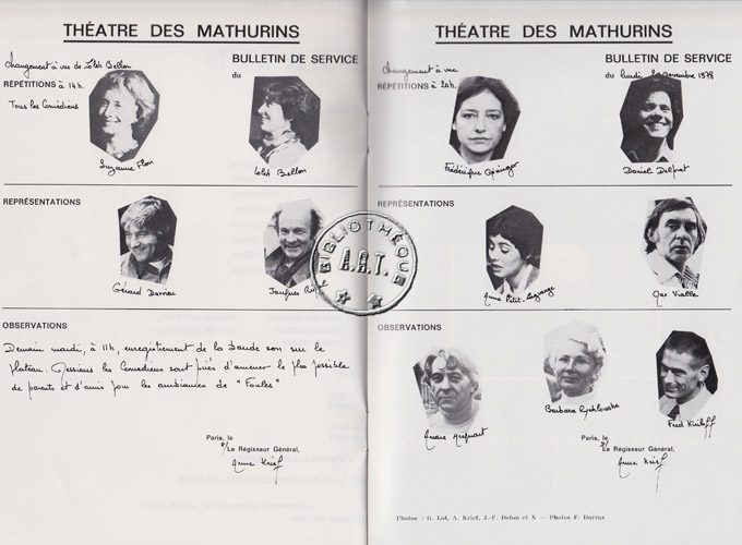 Les programmes de Théatre de l\
