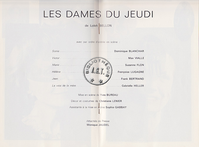 Les programmes de Théatre de l\