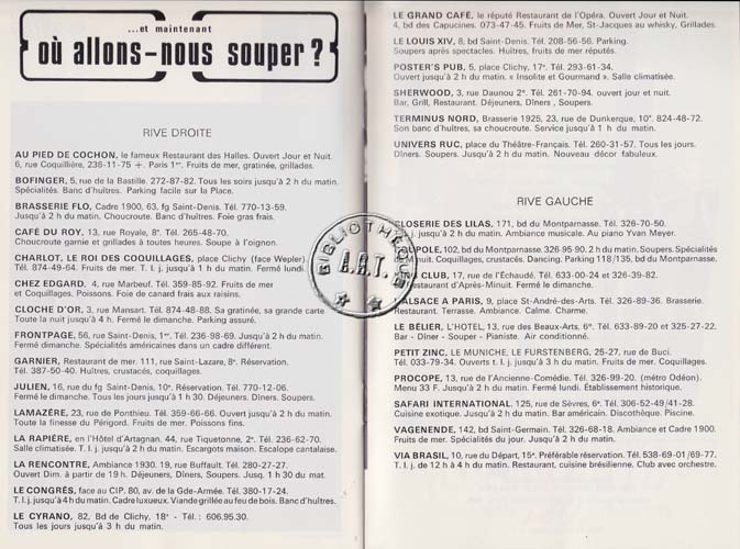 Les programmes de Théatre de l\