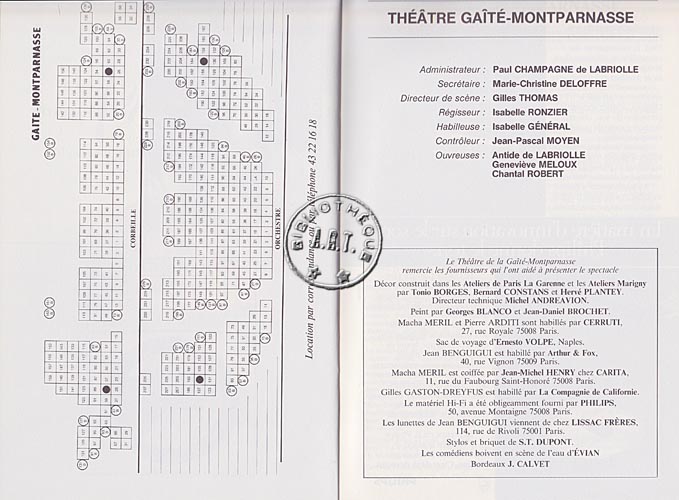 Les programmes de Théatre de l\