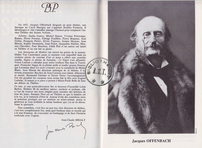 Les programmes de Théatre de l\