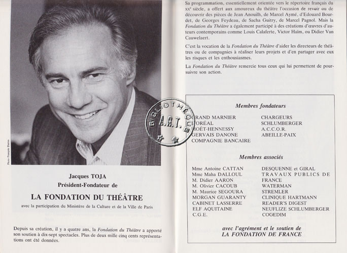 Les programmes de Théatre de l\