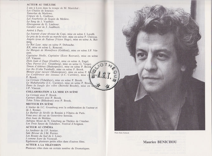 Les programmes de Théatre de l\