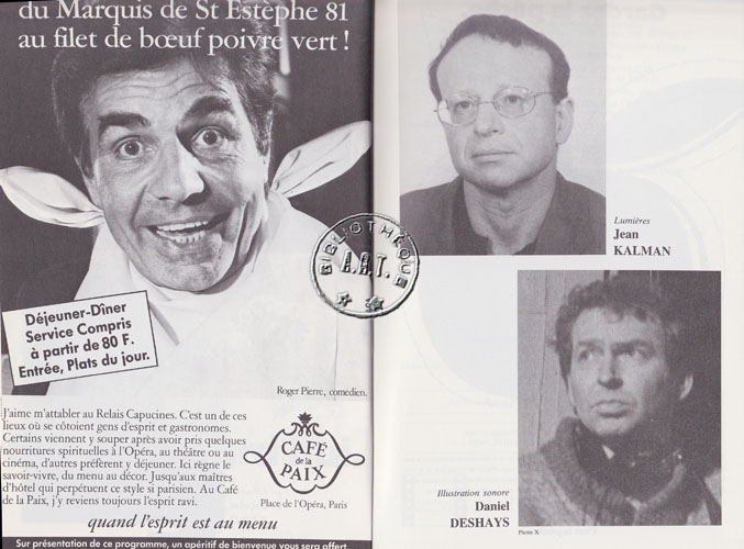 Les programmes de Théatre de l\