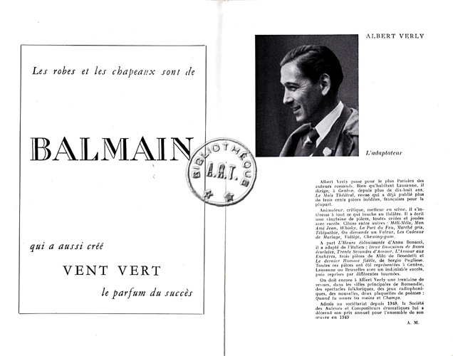 Les programmes de Théatre de l\