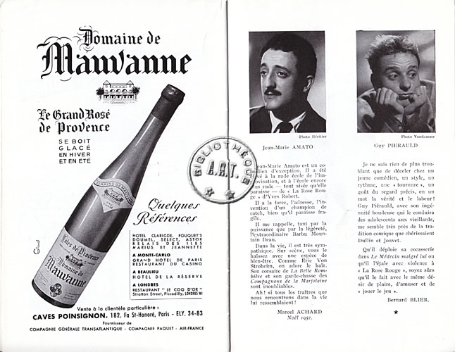 Les programmes de Théatre de l\