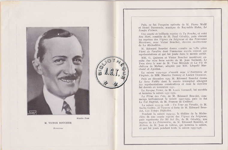 Les programmes de Théatre de l\