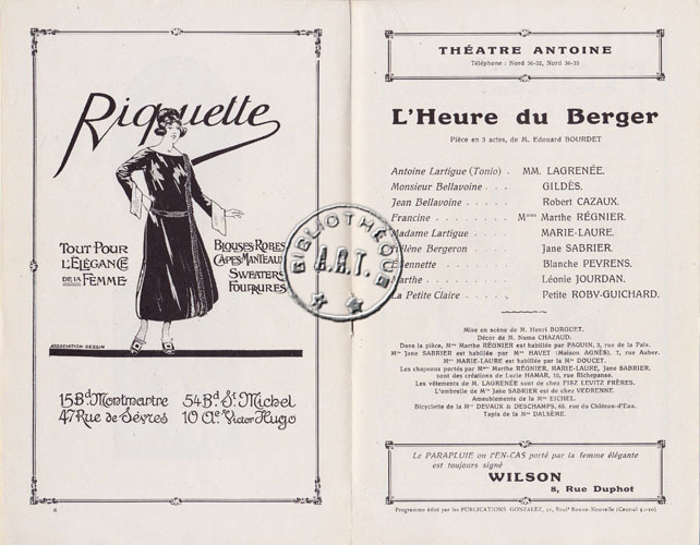 Les programmes de Théatre de l\