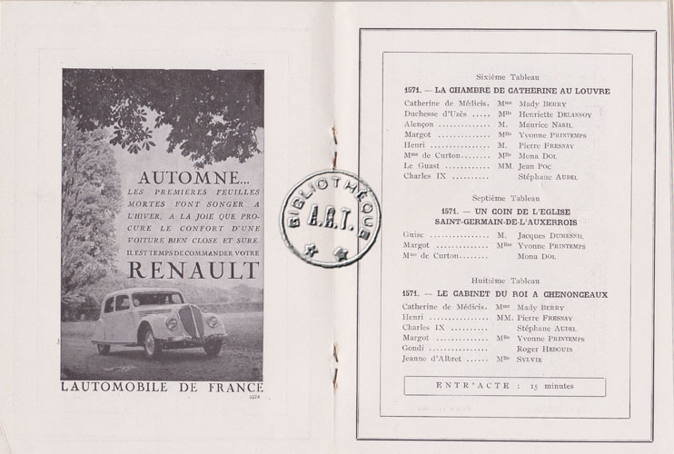 Les programmes de Théatre de l\