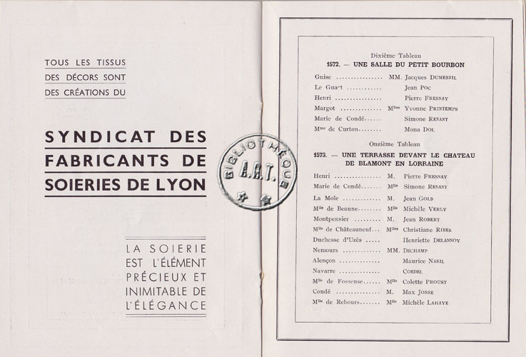 Les programmes de TThéatre de l\