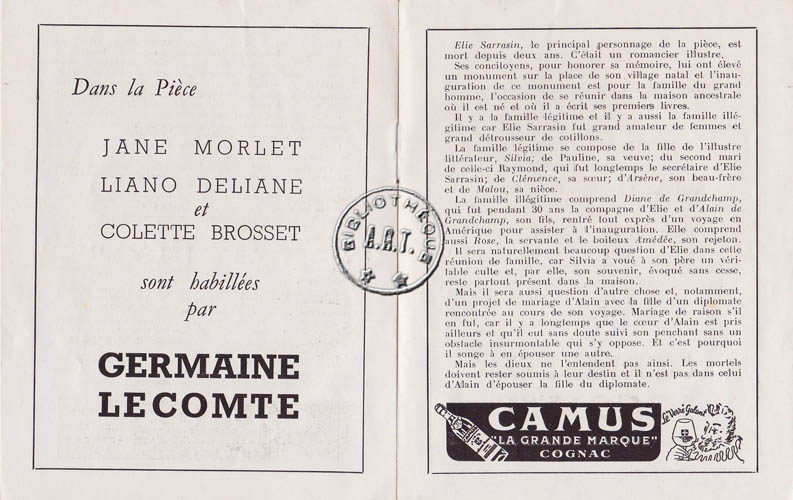 Les programmes de Théatre de l\