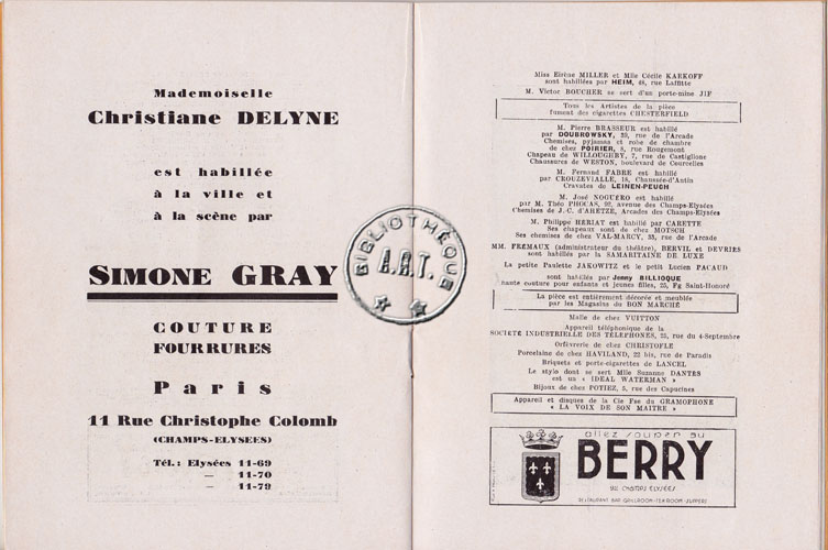 Les programmes de Théatre de l\