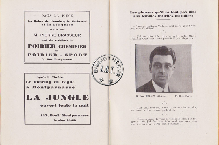 Les programmes de Théatre de l\