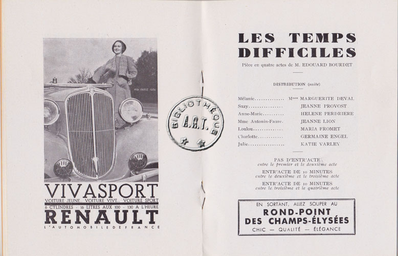 Les programmes de Théatre de l\