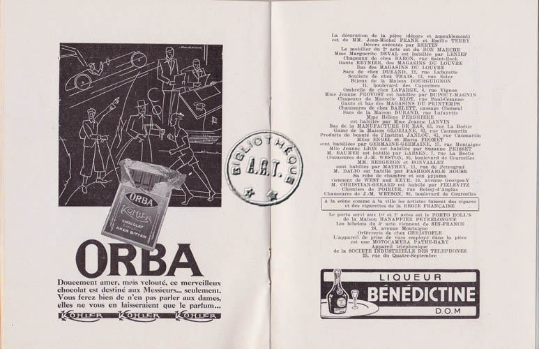 Les programmes de Théatre de l\