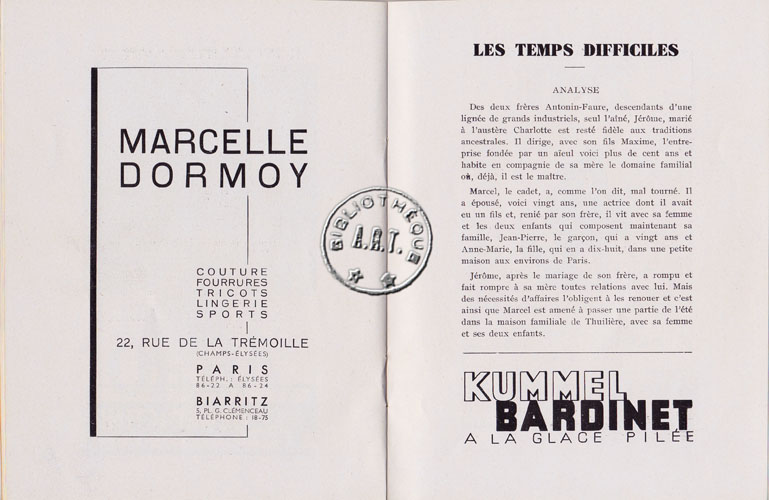 Les programmes de Théatre de l\