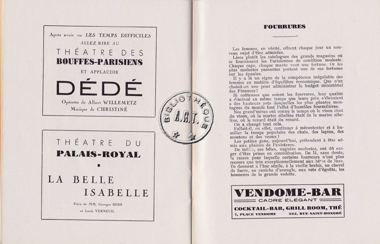 Les programmes de Théatre de l\