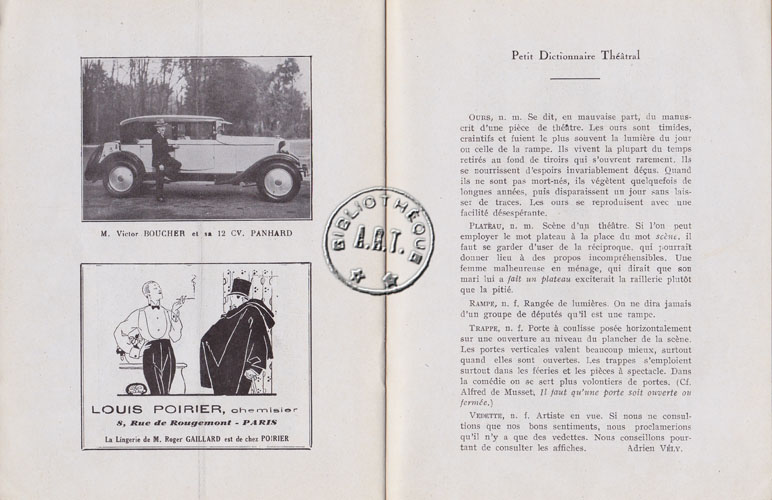 Les programmes de Théatre de l\