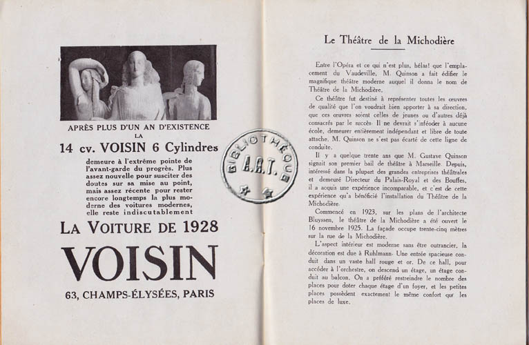 Les programmes de Théatre de l\