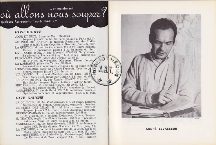 Les programmes de Théatre de l\