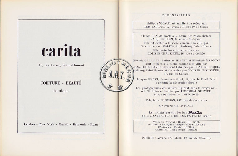 Les programmes de Théatre de l\