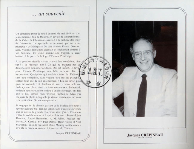 Les programmes de Théatre de l\