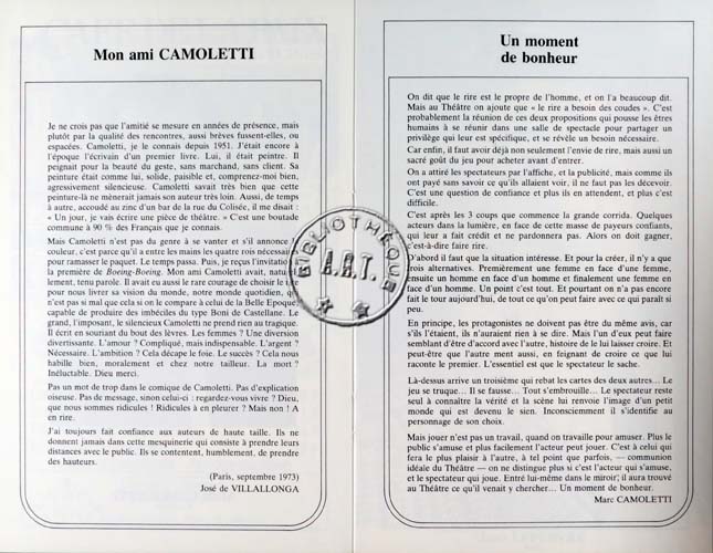 Les programmes de Théatre de l\