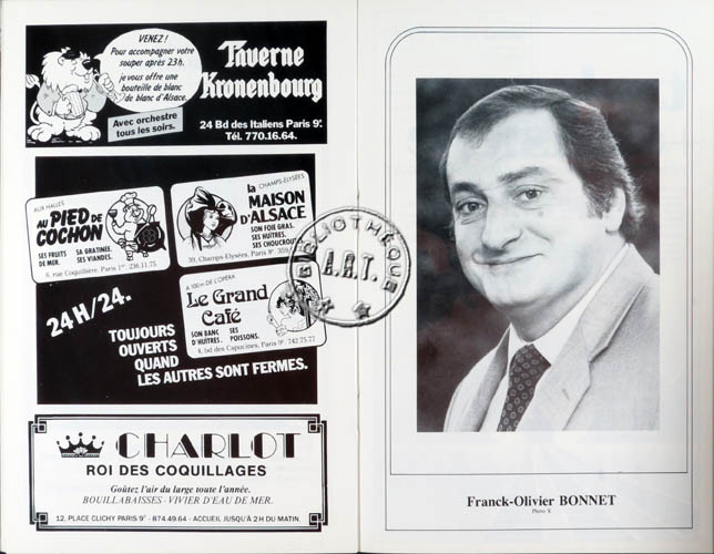 Les programmes de Théatre de l\